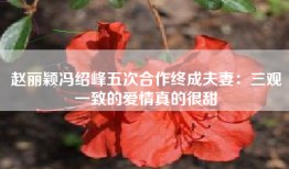 赵丽颖冯绍峰五次合作终成夫妻：三观一致的爱情真的很甜