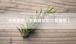 手机造价（手机造价软件有哪些）