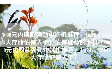 3000元内四款强劲中端机推荐，16GB+512GB大存储值得入手！值得推荐的手机「3000元内四款强劲中端机推荐，16GB+512GB大存储值得入手！」